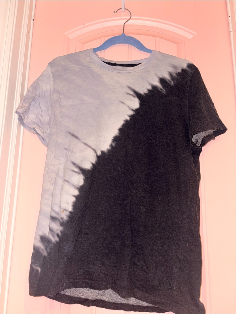 Hollister Black & Gray Tie-Dye Tee | M